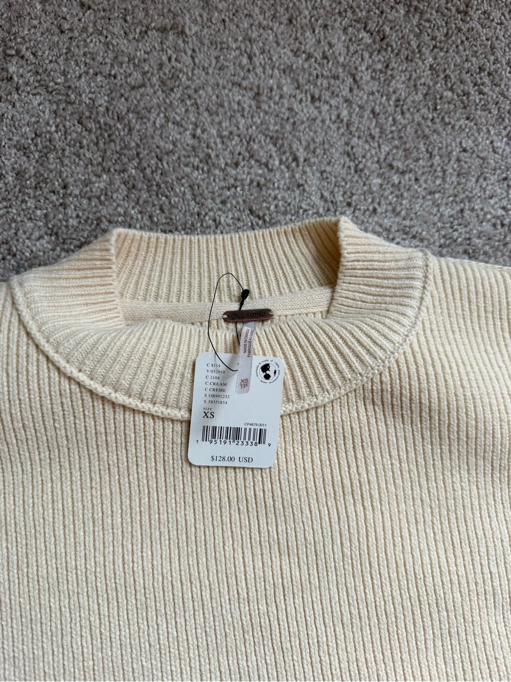 NWT Free People Chunky Knit Sweater